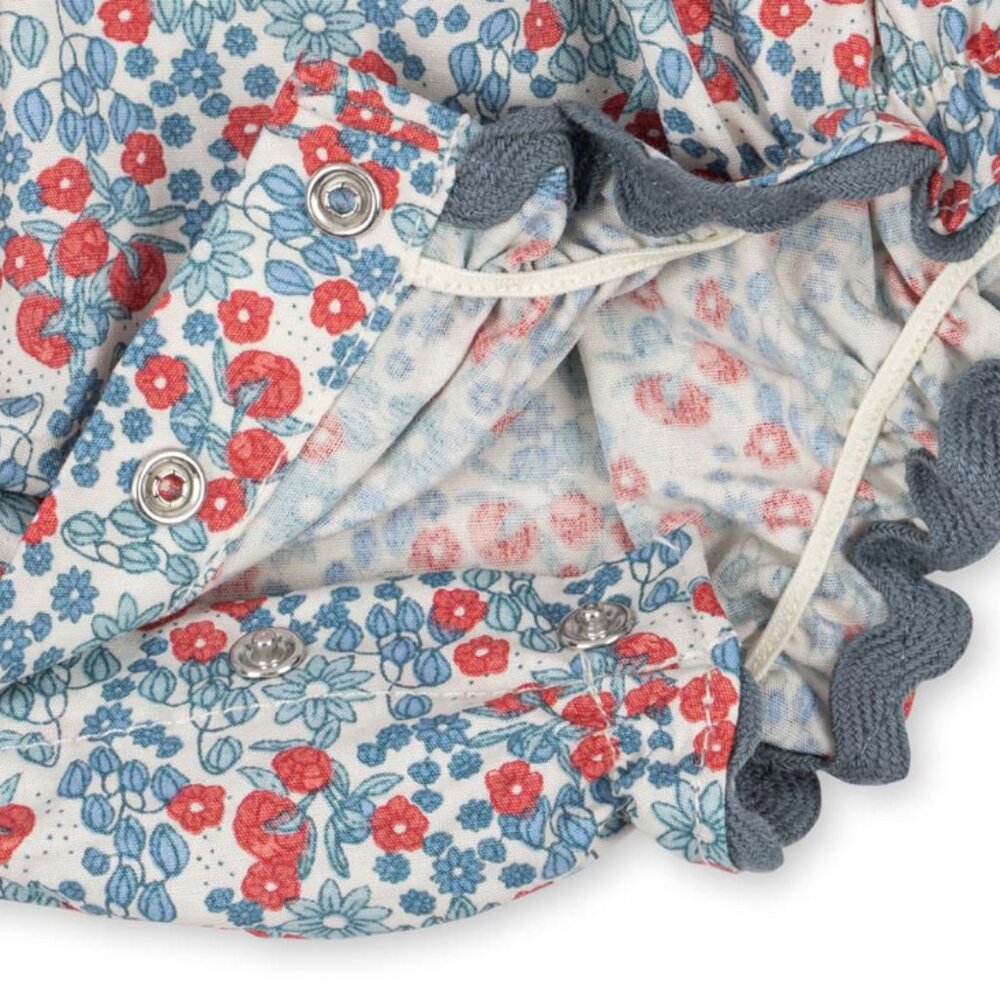 NEW Konges Slojd Verbena cotton romper in Bibi Blue floral 12 months - Picture 4 of 9